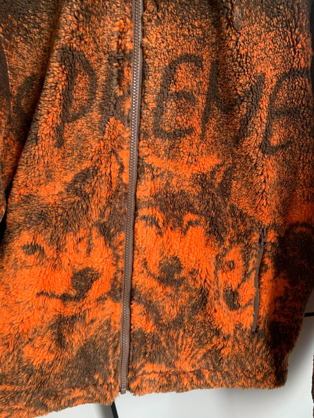 Supreme SS19 Orange Wolf Fleece Jacket