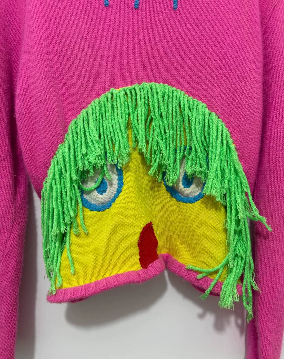 Walter van Beirendonck runway cartoon sweater