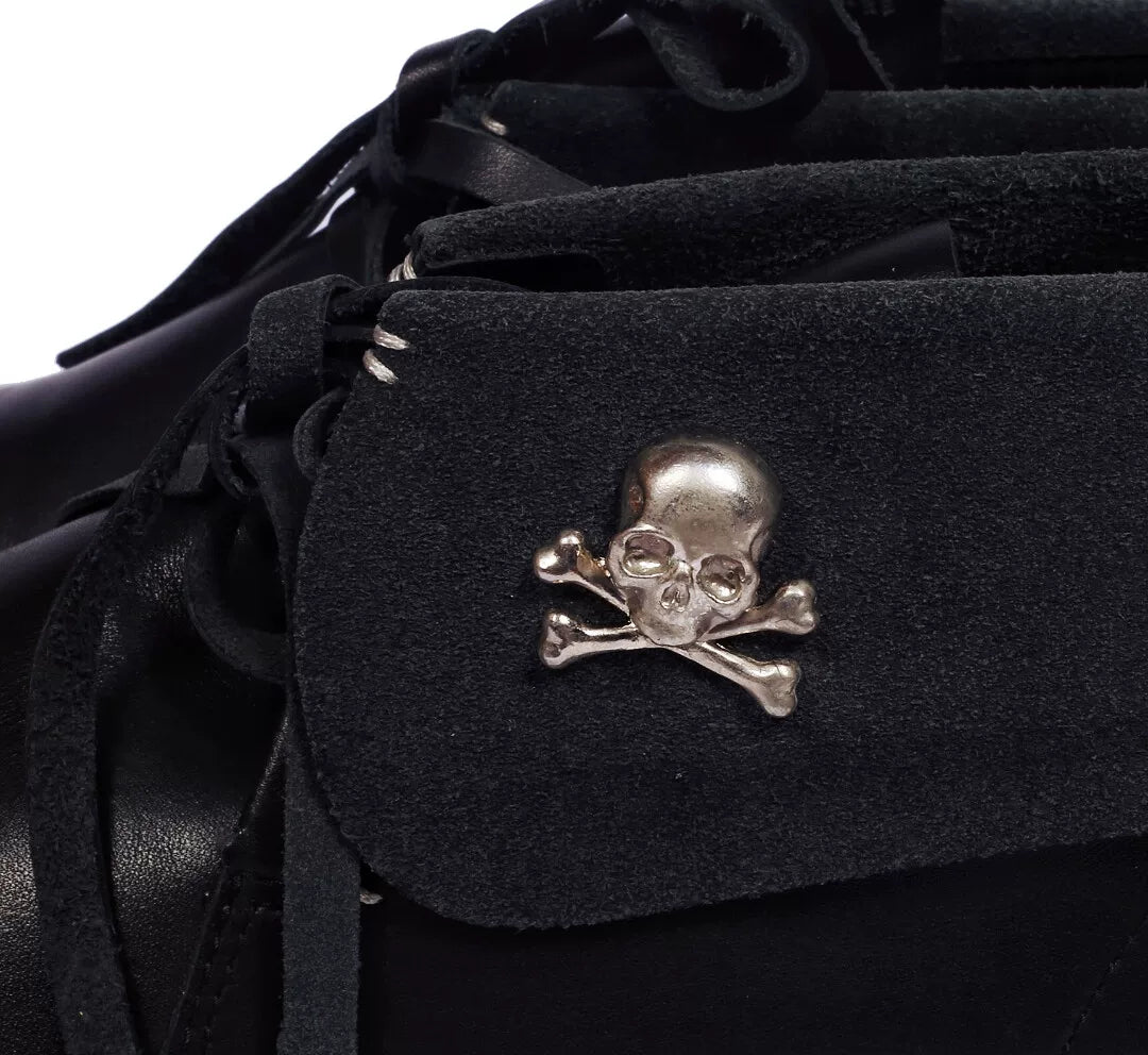 Mastermind Japan x Visvim Flynt Hi Skull Black Sneakers