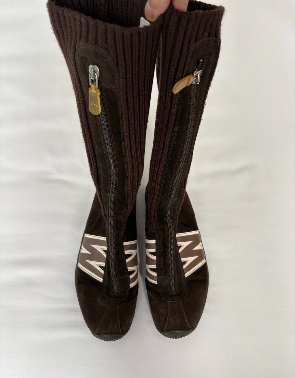Walter van Beirendonck Knit Patchwork Boxing Boots