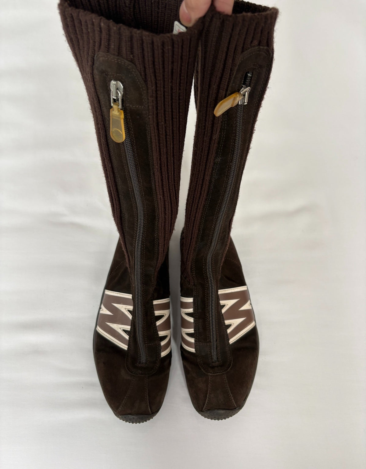 Walter van Beirendonck Knit Patchwork Boxing Boots