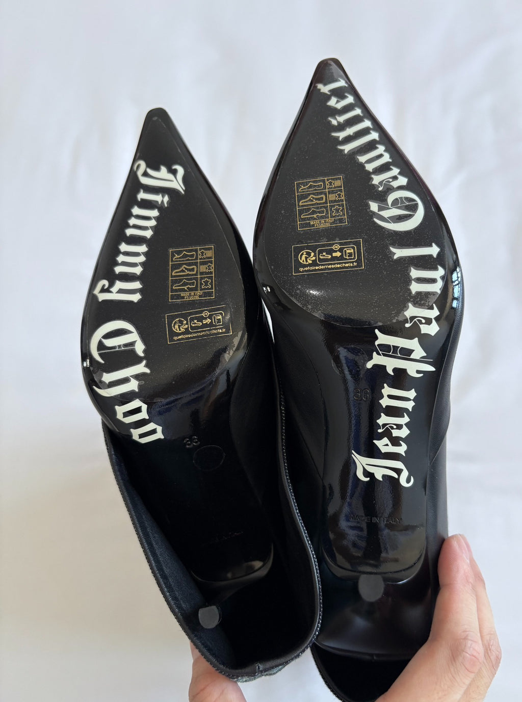 Jean Paul Gaultier X Jimmy Choo deconstructed irregular folding boots