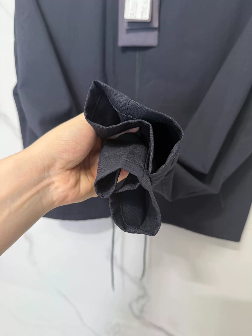 Prada FW25 Blue Wool Logo Collared Jacket