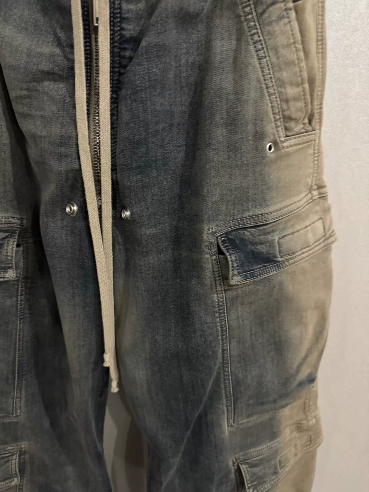 Rickwens bela light-washed pocket long pants