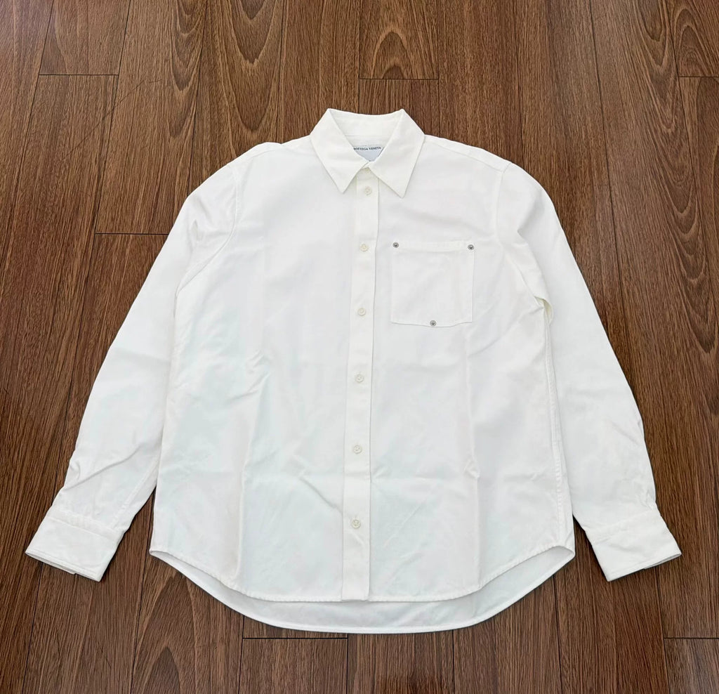 Bottega Veneta White Triangular Beaded Shirt Jacket