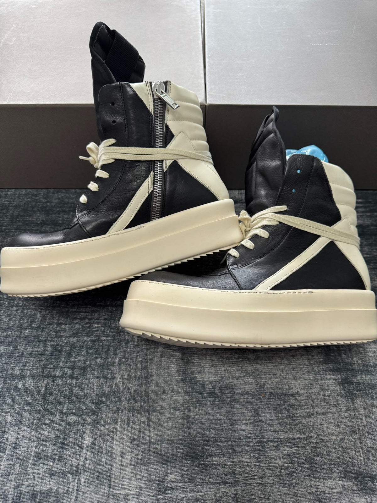 Rick Owens Inverted-Triangle Platform Sneakers