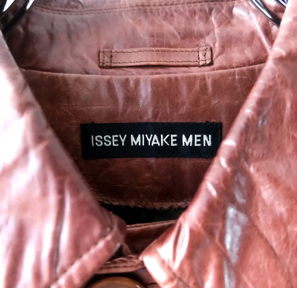 Issey Miyake AW01 Long Buffalo Leather Coat