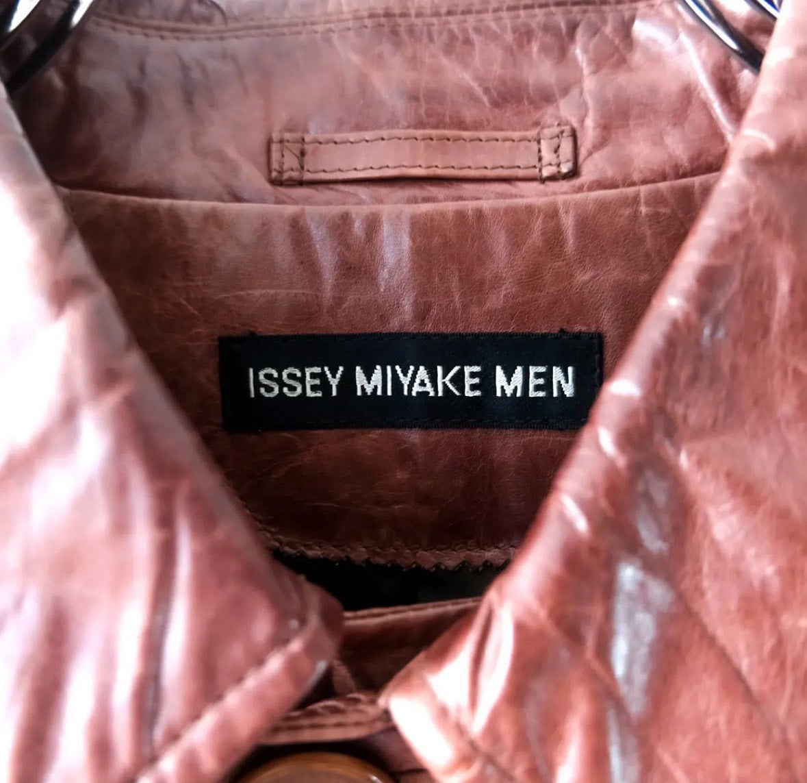 Issey Miyake AW01 Long Buffalo Leather Coat