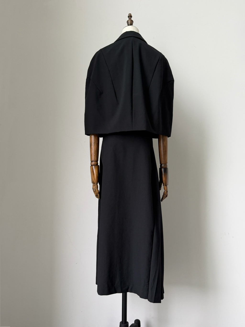 Comme Des Garcons 3d Rose Cape Midi Two-Piece 1996 Skirt Wool Coat
