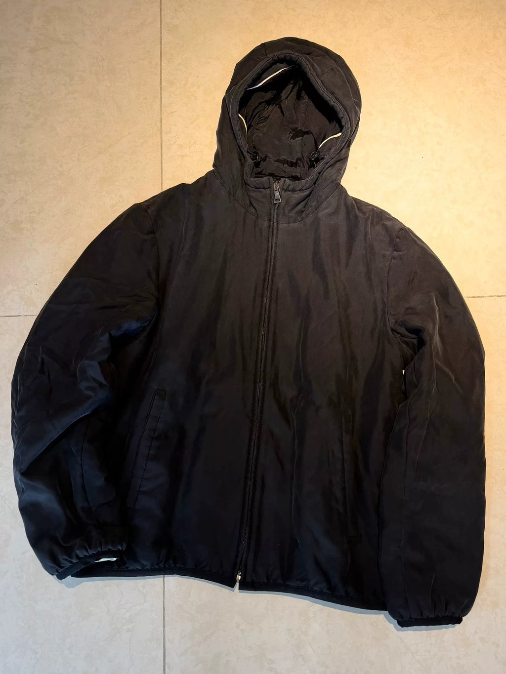 Prada Black Hooded Nylon Jacket