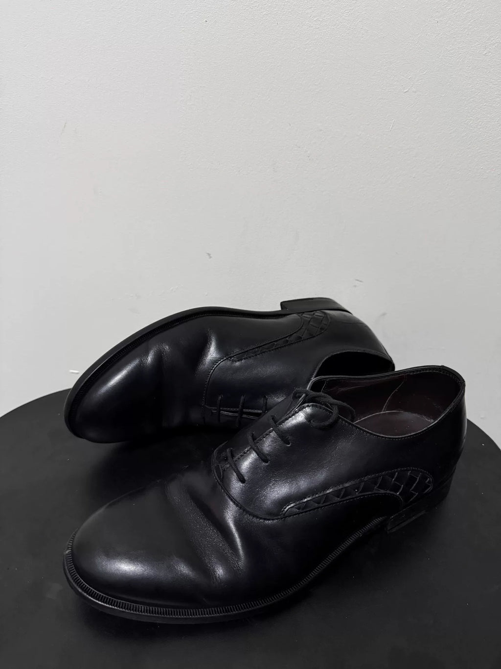 Bottega Veneta By Tomas Maier Leather Woven Derby Shoes