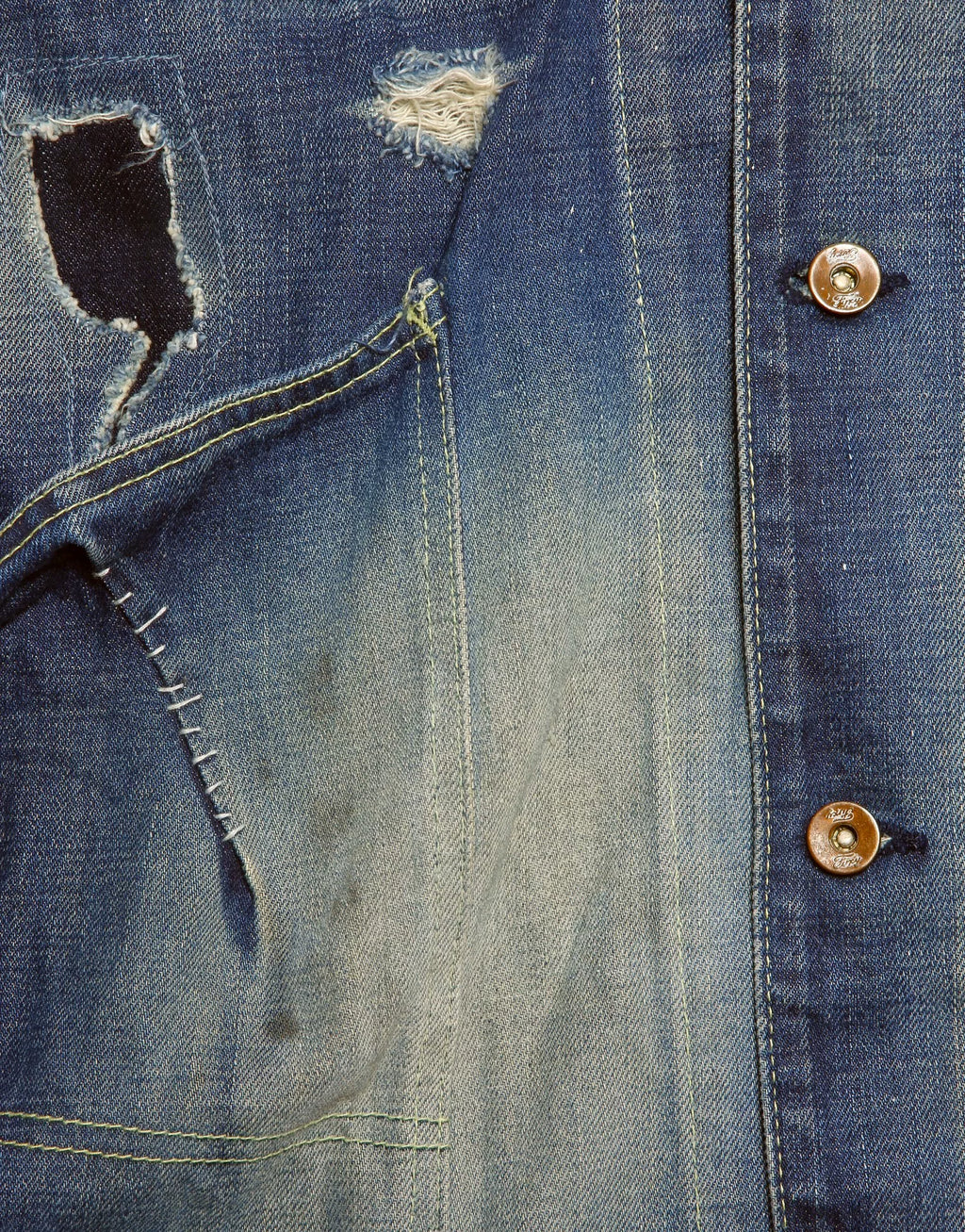 Neighborhood 06AW Kneel Down Blue Distressed Denim Jacket