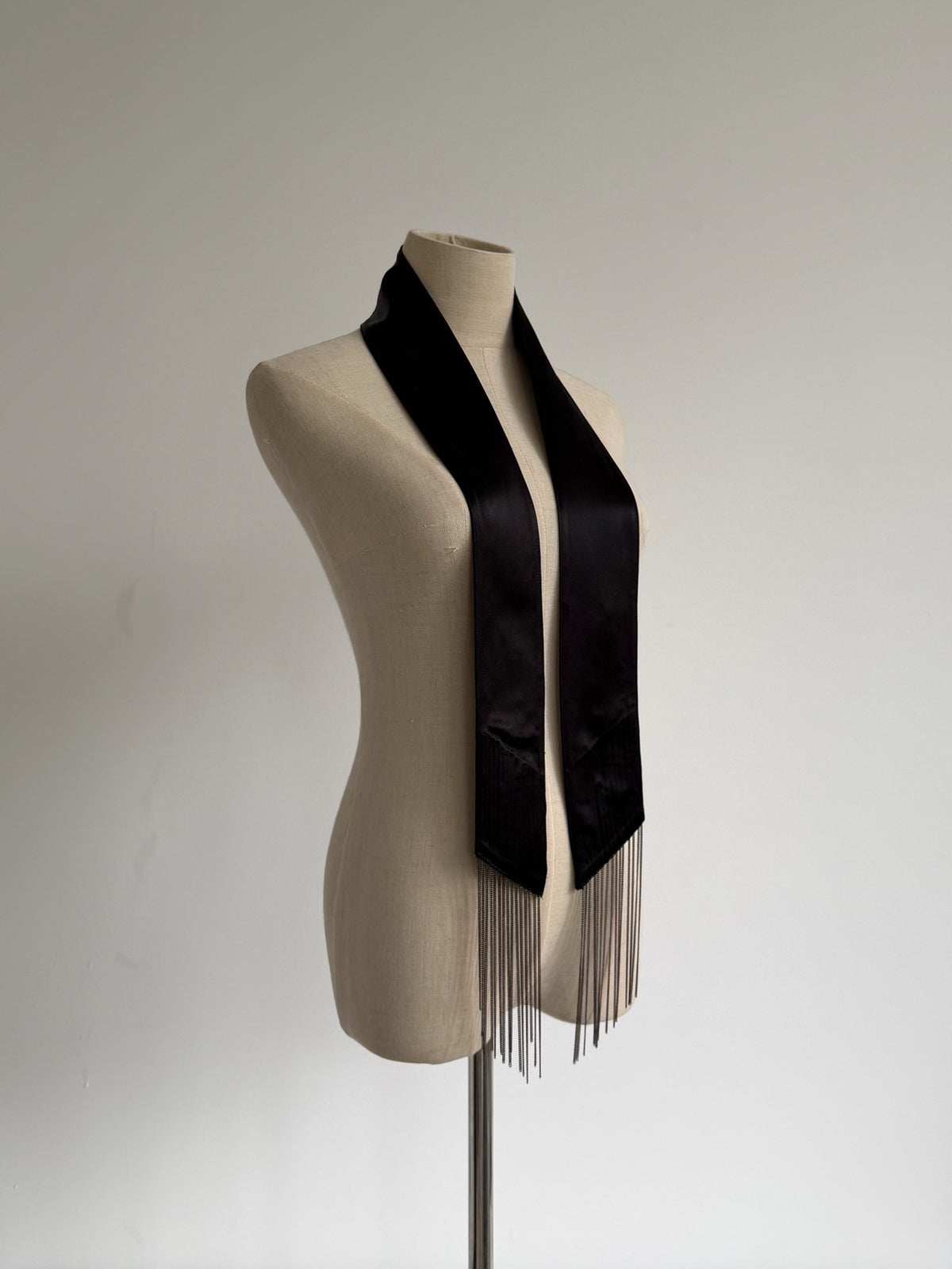 Maison Martin Margiela FW14 'Chain Fringe' Silk Scarf