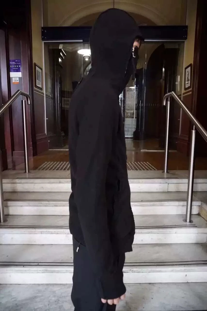 Boris Bidjan Saberi FW15 Black Ninja Object Cotton Hoodie