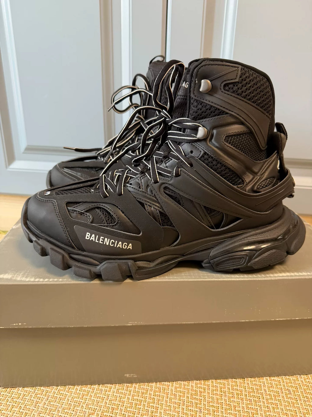 Balenciaga Track Black High-Top Sneakers