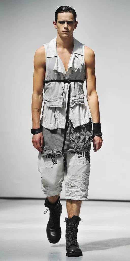 Julius_7 Rubberized Printed Shorts, SS2011 Runway Style