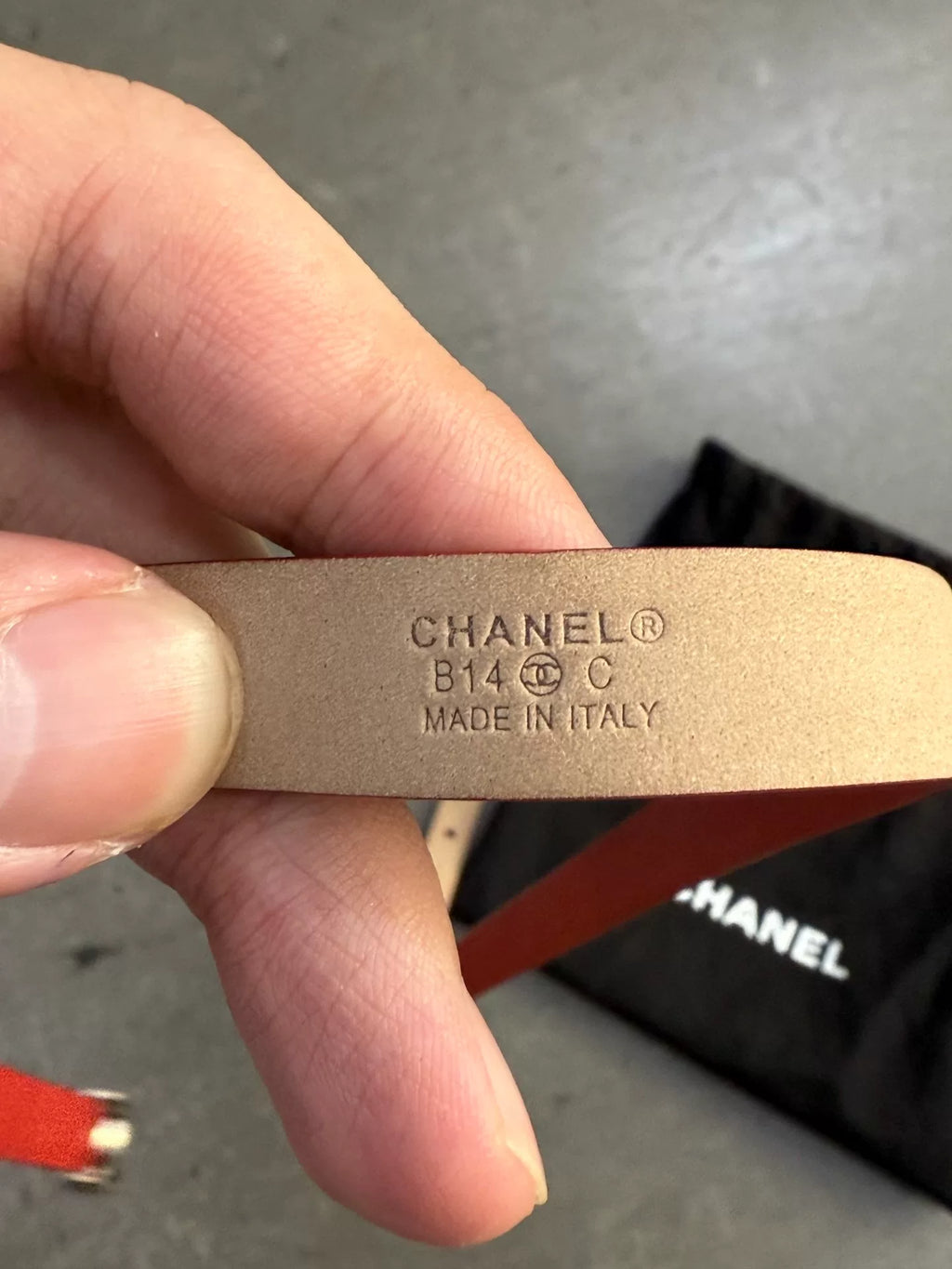 Chanel Red Cowhide Double C Jewelry Series Belt