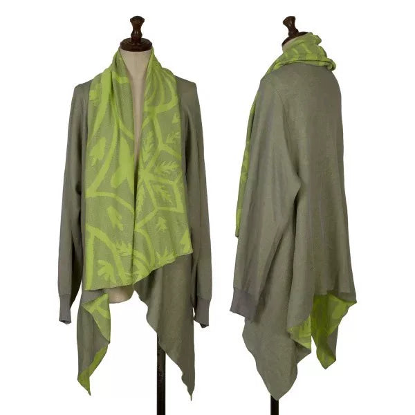 Issey Miyake Vintage Green Patterned Knit Sweater
