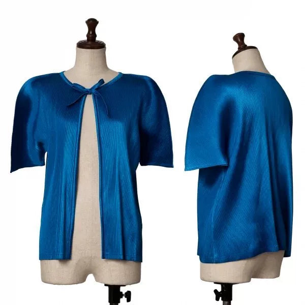 Issey Miyake Vintage Blue Pleated Cardigan