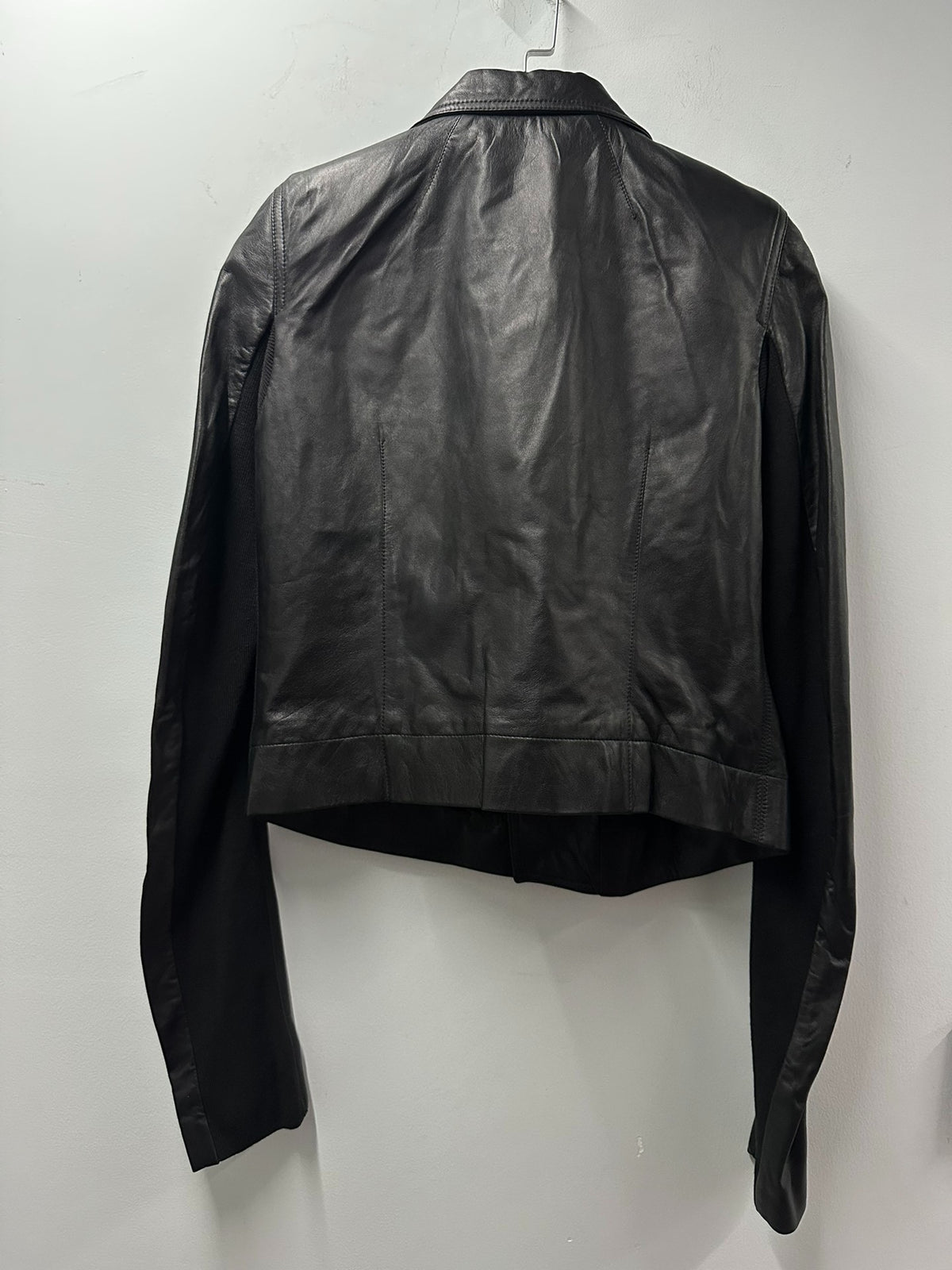 Rick Owens biker leather jacket