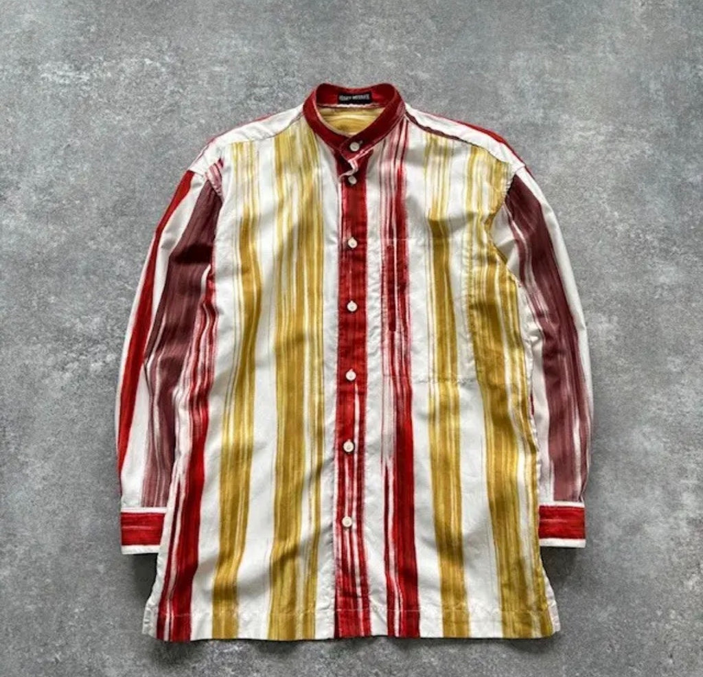 Issey Miyake SS92 Colorful Stripe Long Sleeve Shirt