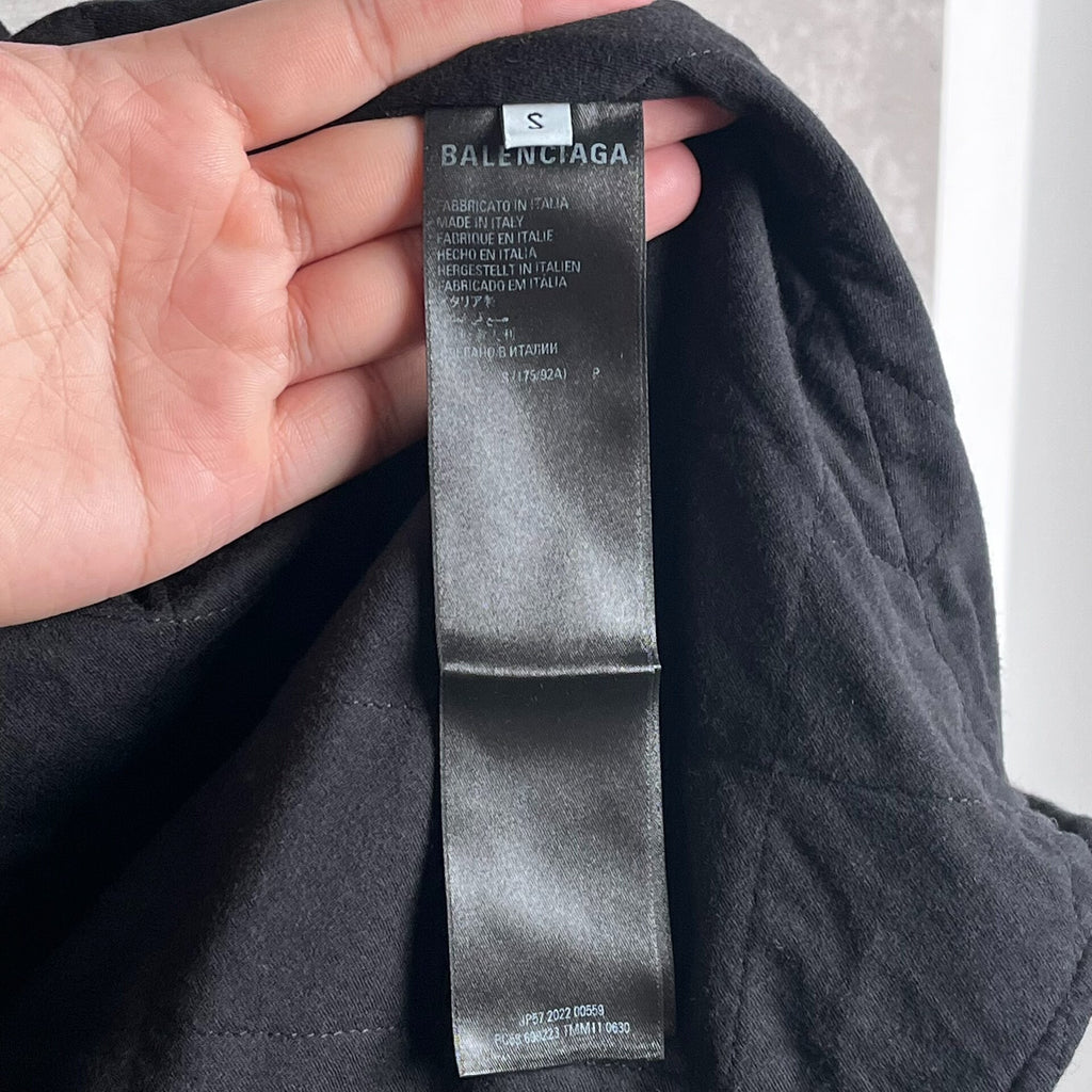 Balenciaga Unifit Mud-Dyed Plaid Hooded Shirt