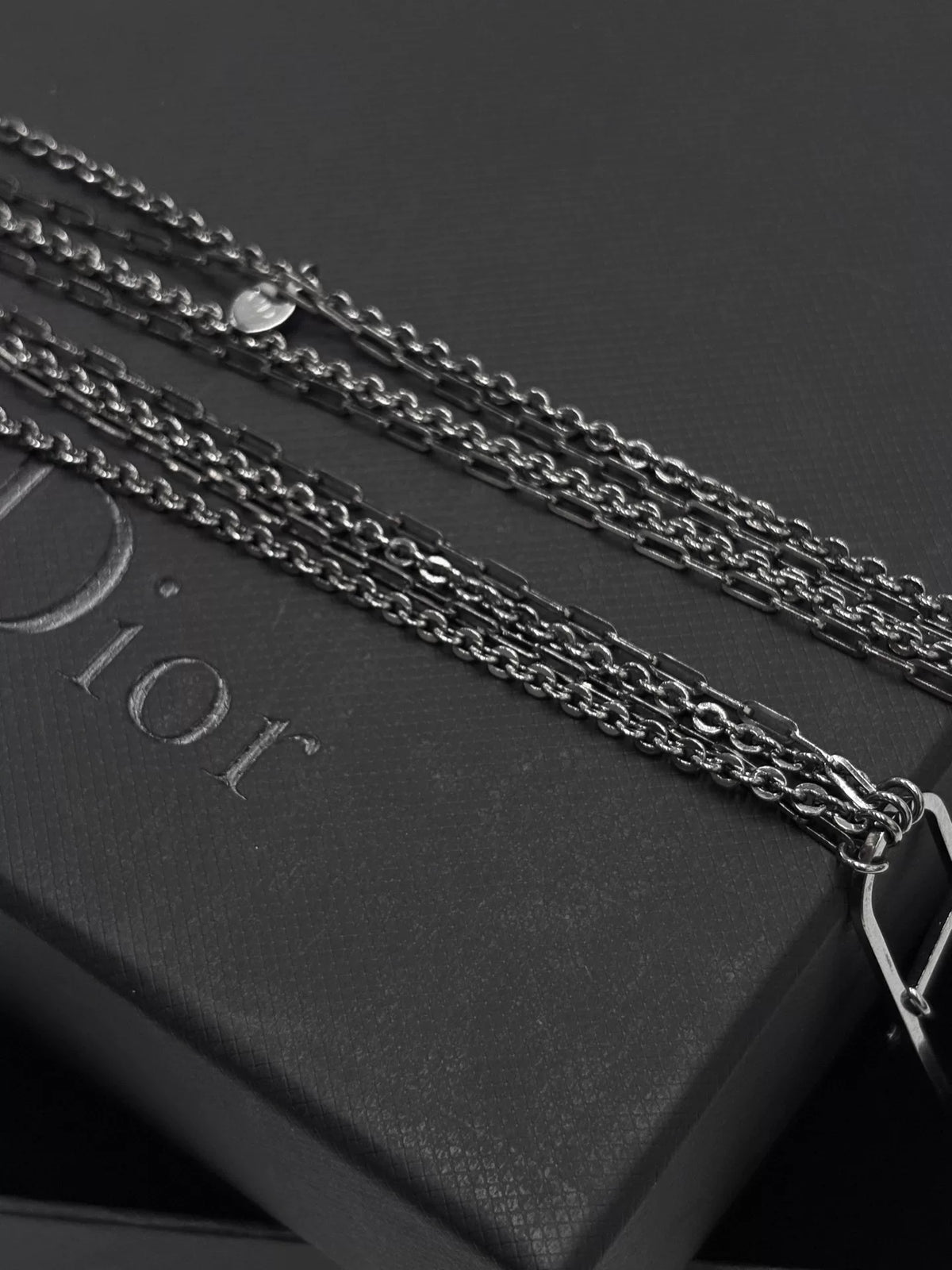 Dior Homme SS09 Rhodium-Plated Brass Quadruple Chain Keychain