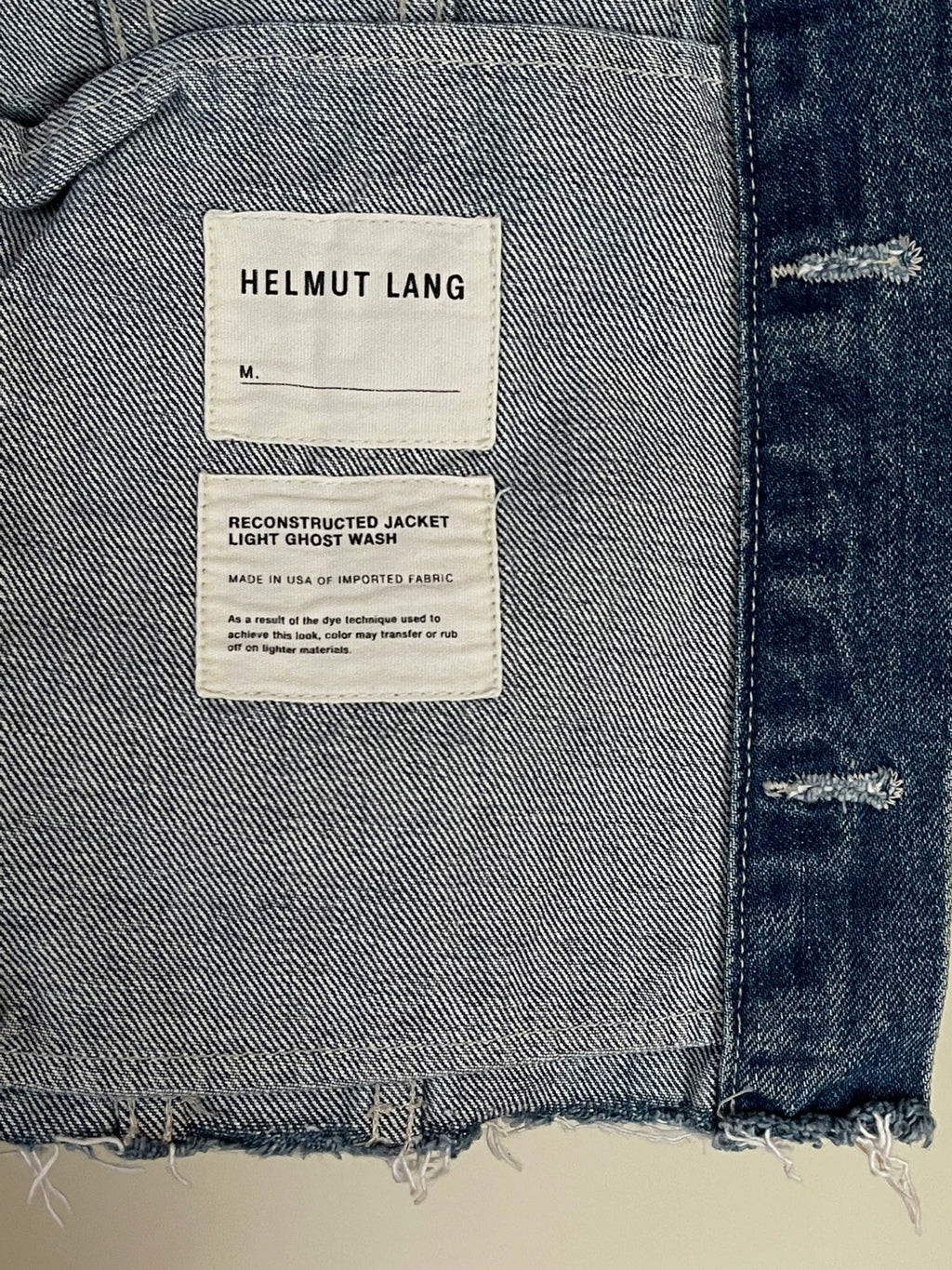 Helmut Lang Damaged Denim Jacket