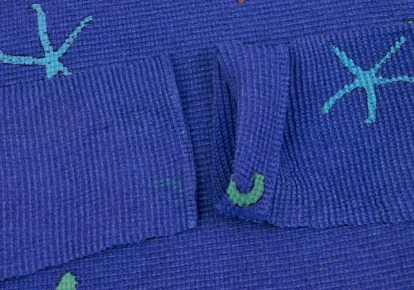 Issey Miyake Vintage Blue Starfish Pleated Top