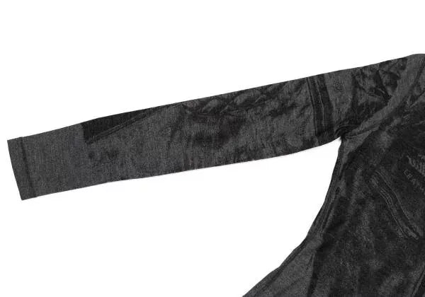 Jean Paul Gaultier Vintage Dark Grey Patterned Top