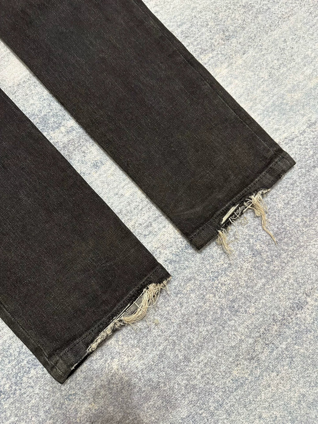 Balmain AW15 Destroyed Motorcycle Distressed Black Zip Jeans