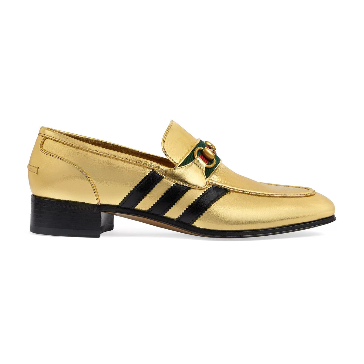 Gucci Adidas X Gold Clog Leather Loafers