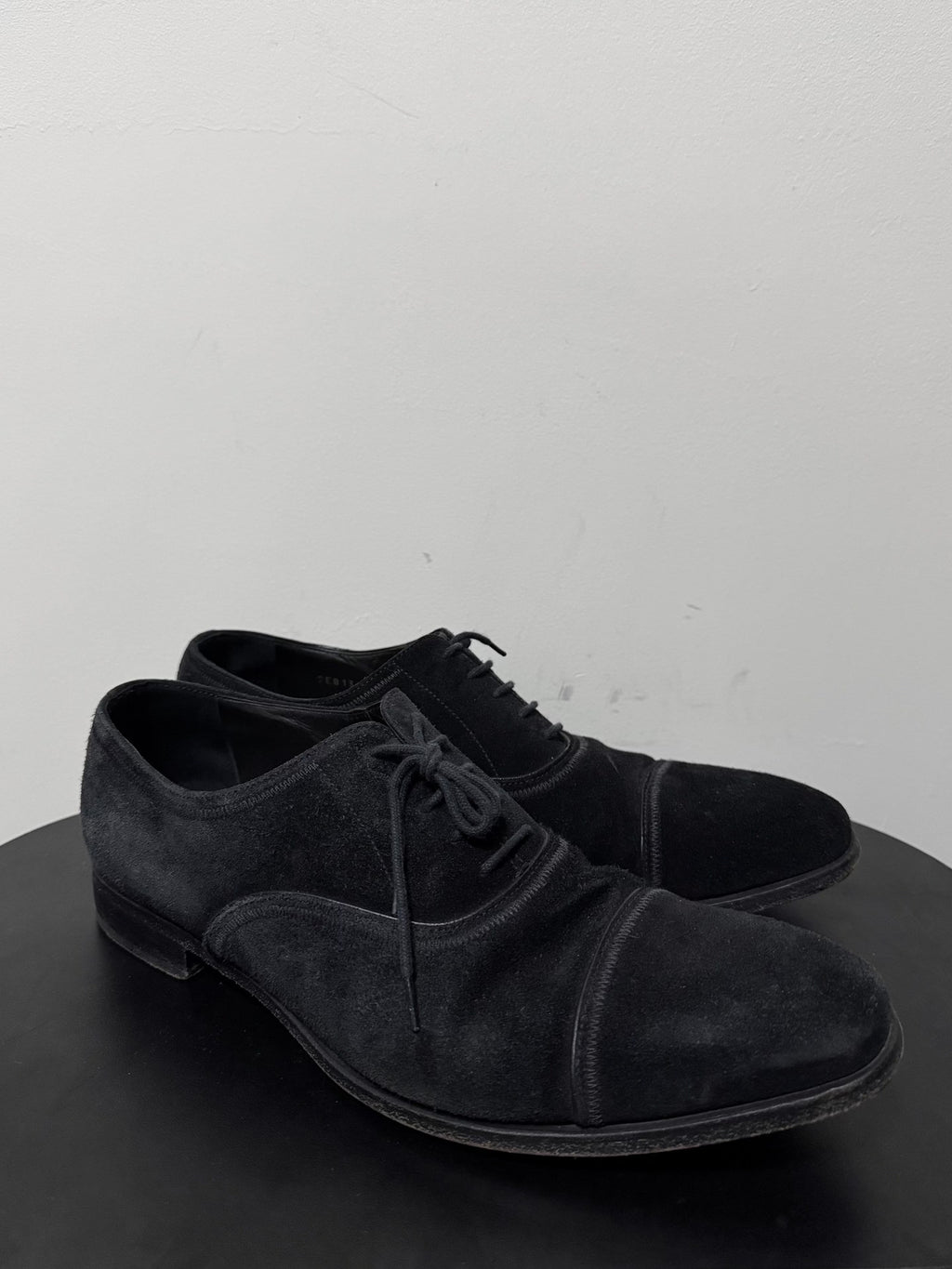 Prada Suede Stitch Derby Shoes