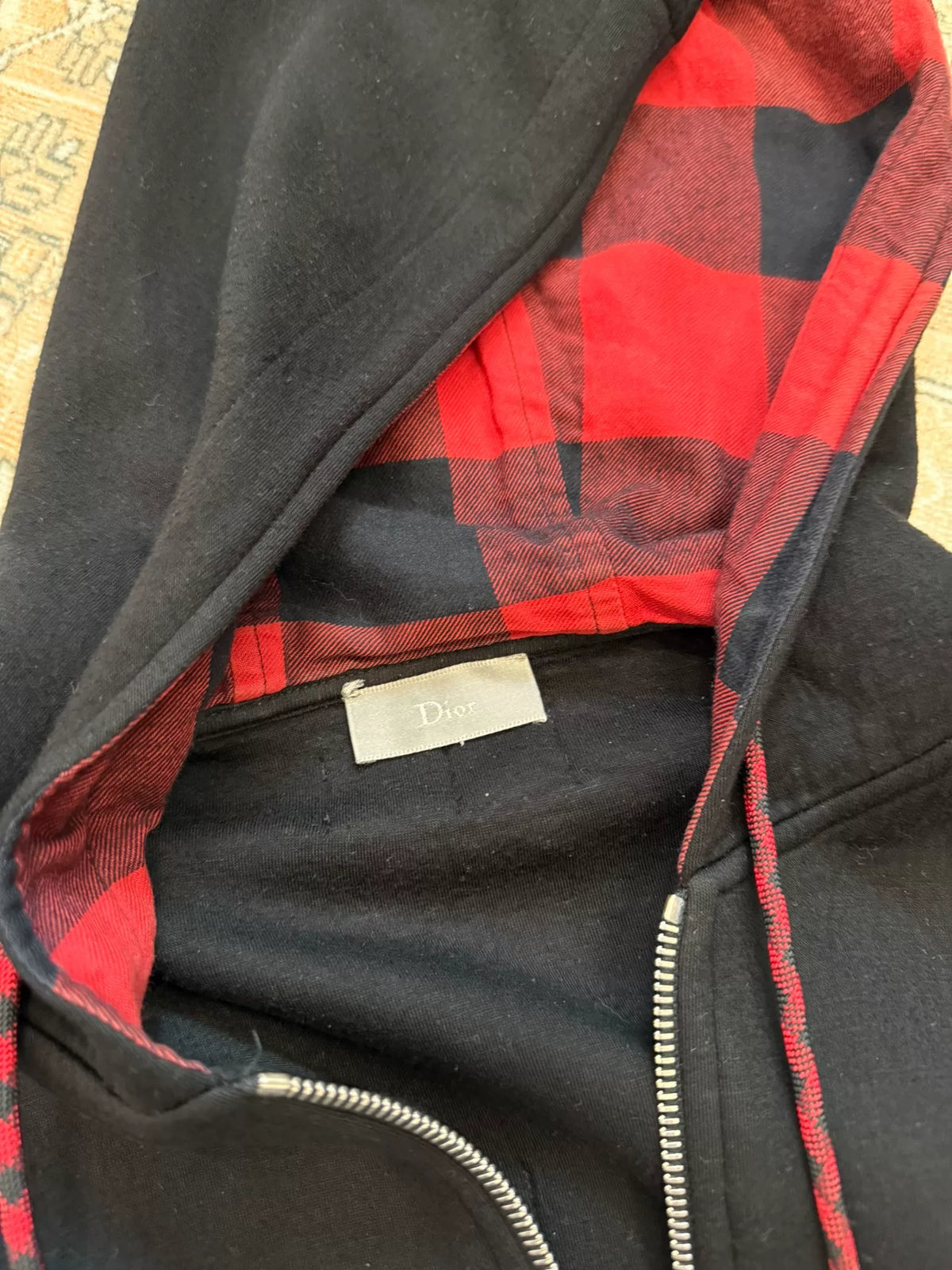Dior Homme Plaid Zip Hoodie