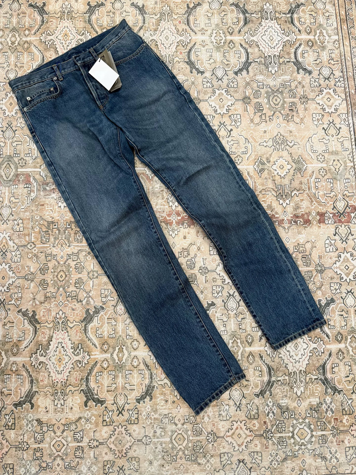 Dior Homme Distressed Dark Blue Skinny Jeans