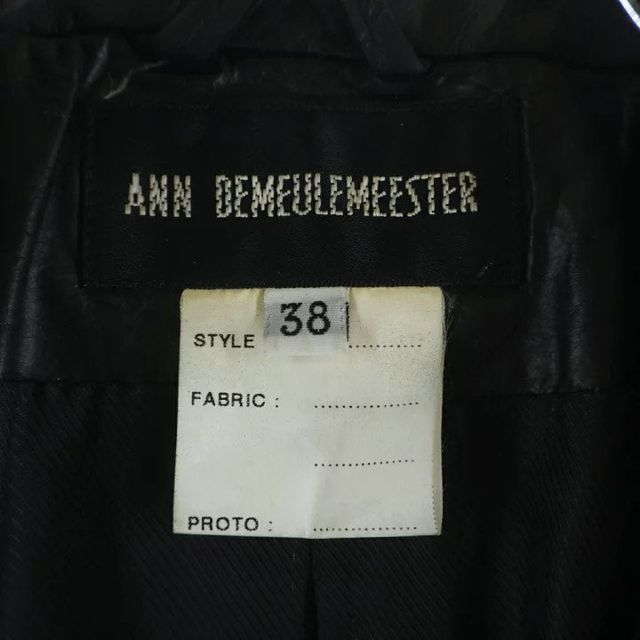 Ann Demeulemeester Black Leather Jacket