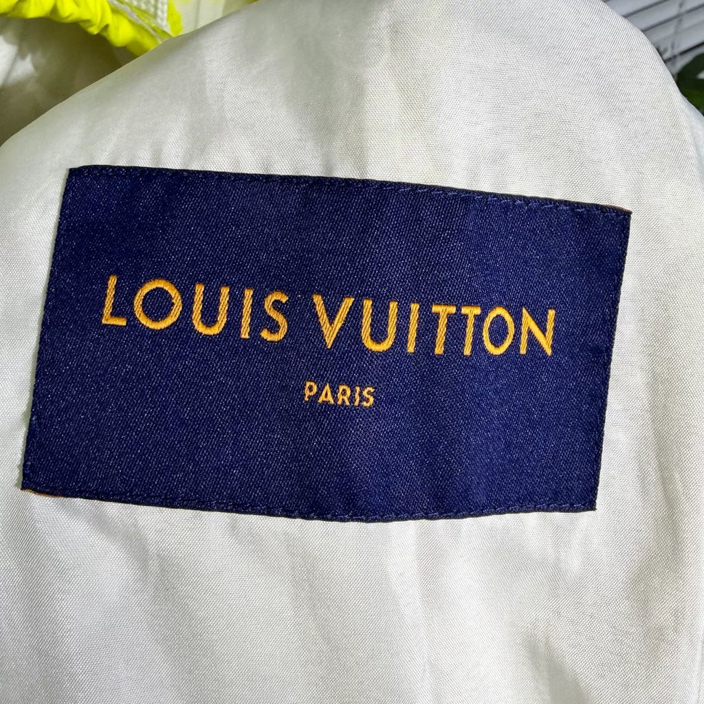 Louis Vuitton SS24 Shell Runway Monogram Three-Flower Tie-Dye Hooded Drawstring Yellow Jacket