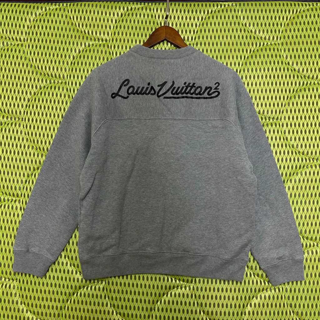 Louis Vuitton x Nigo Heart Handwritten LV MADE Print Crew Neck Cotton Sweater