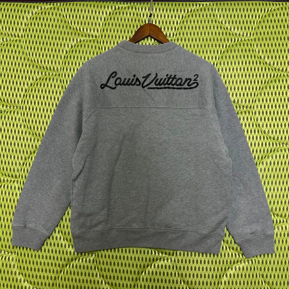 Louis Vuitton x Nigo Heart Handwritten LV MADE Print Crew Neck Cotton Sweater