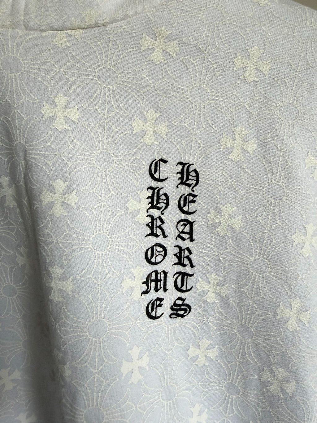 Chrome Hearts White Cross Sanskrit Print Hoodie