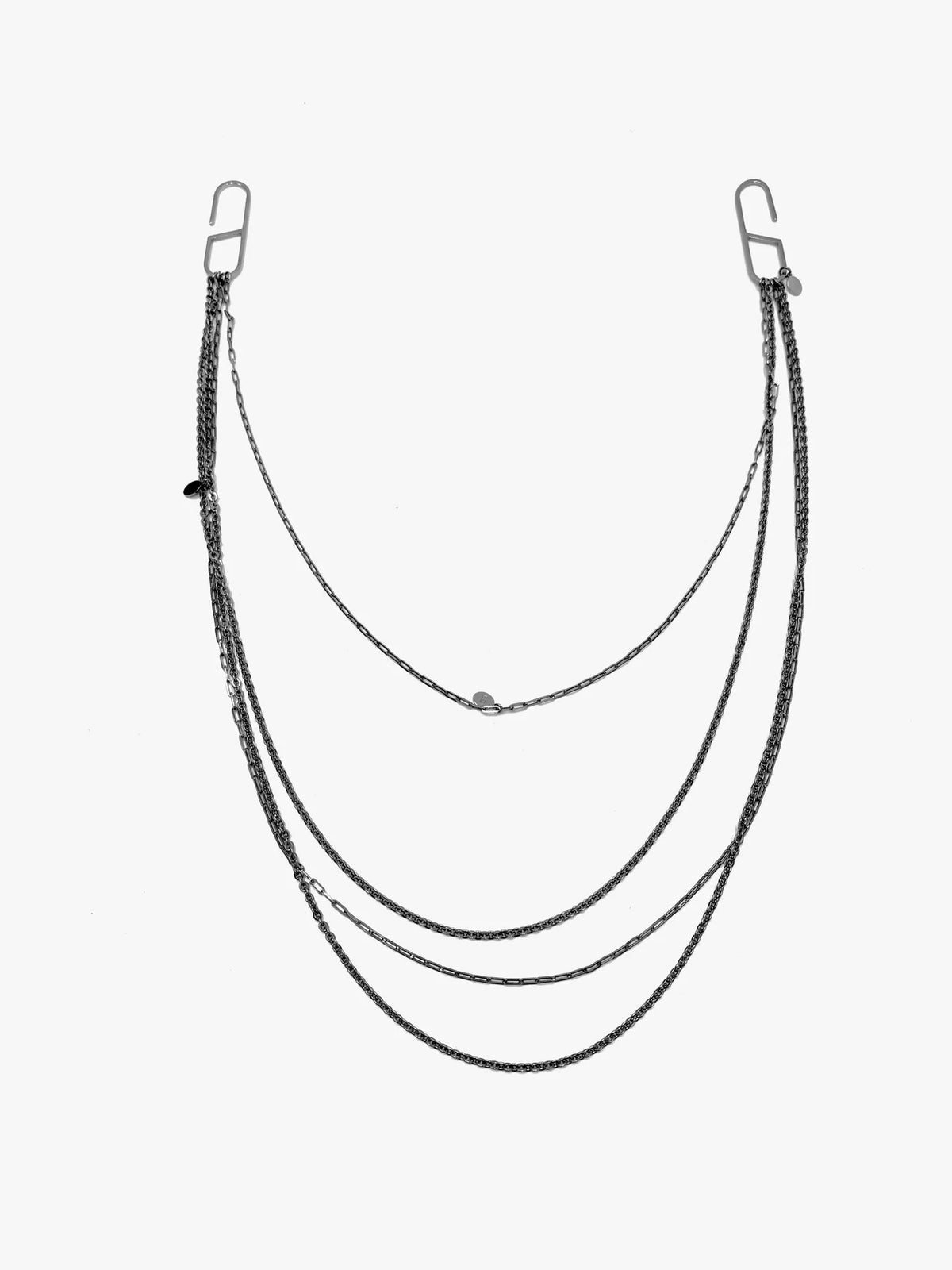 Dior Homme SS09 Rhodium-Plated Brass Quadruple Chain Keychain