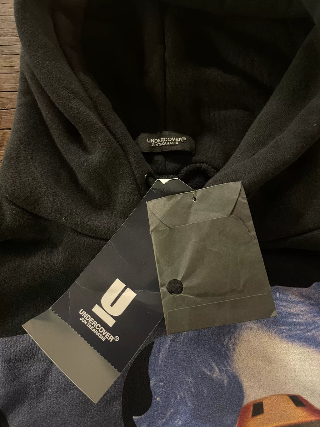 Undercover × VALENTINO Time Traveler Print Hooded Cotton Sweater