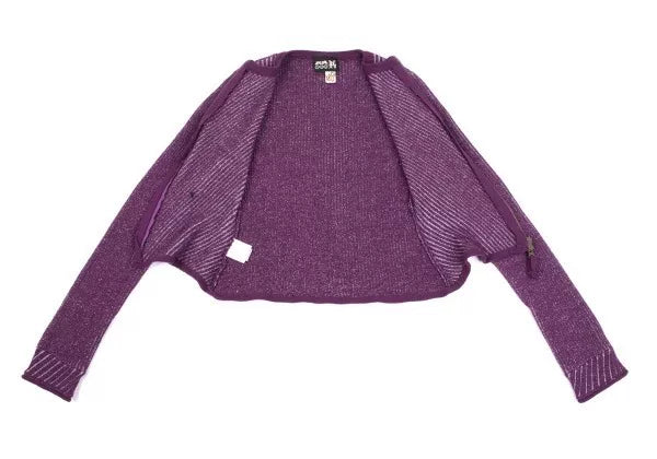 Jean Paul Gaultier Vintage Purple Zip-Up Knit Sweater