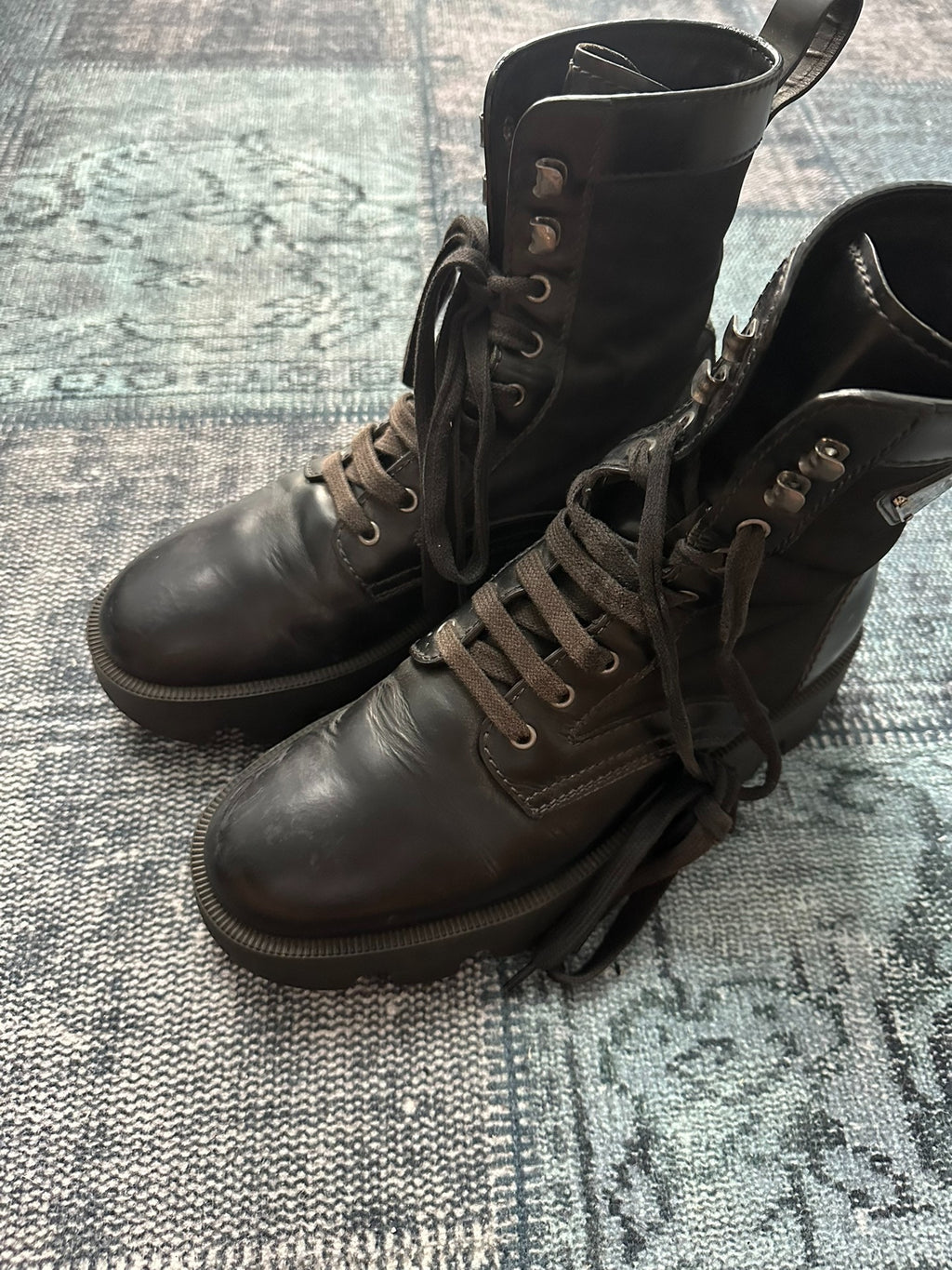 Prada military boots