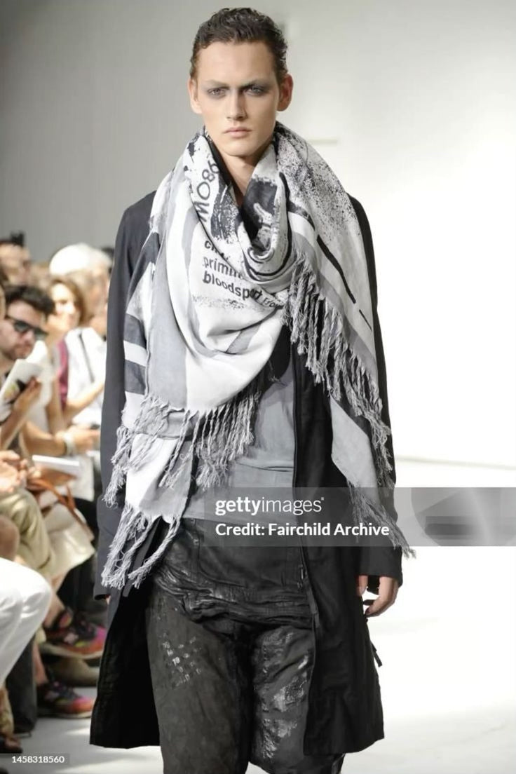 Julius_7 SS11 Killing Joke jacquard scarf large shawl