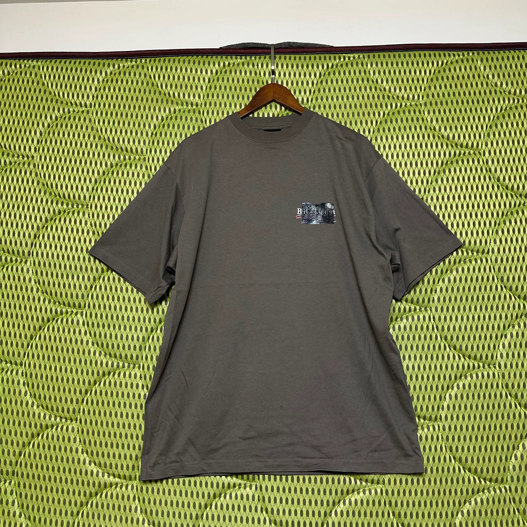 Balenciaga Black Tape Embroidered Short Sleeve Top