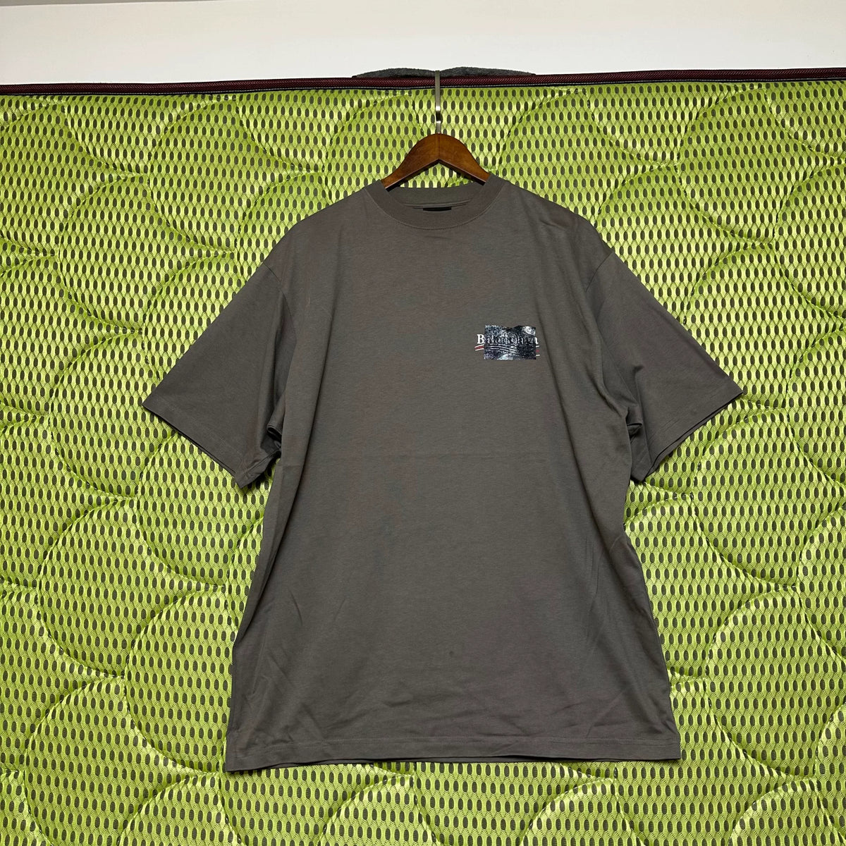Balenciaga Black Tape Embroidered Short Sleeve Top