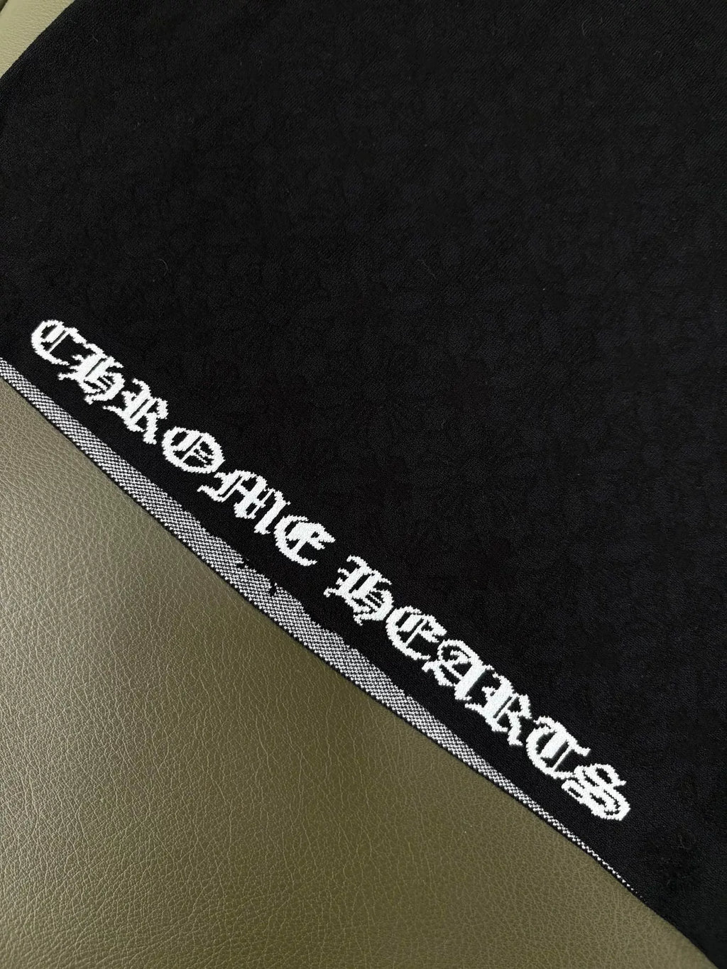 Chrome Hearts Black White Dark Pattern Viscose Nylon Knit Top