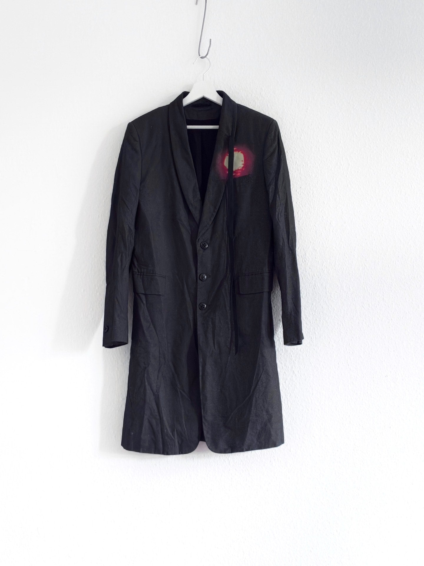 Ann Demeulemeester Ombre Heart Coat Ombre Felt Coat