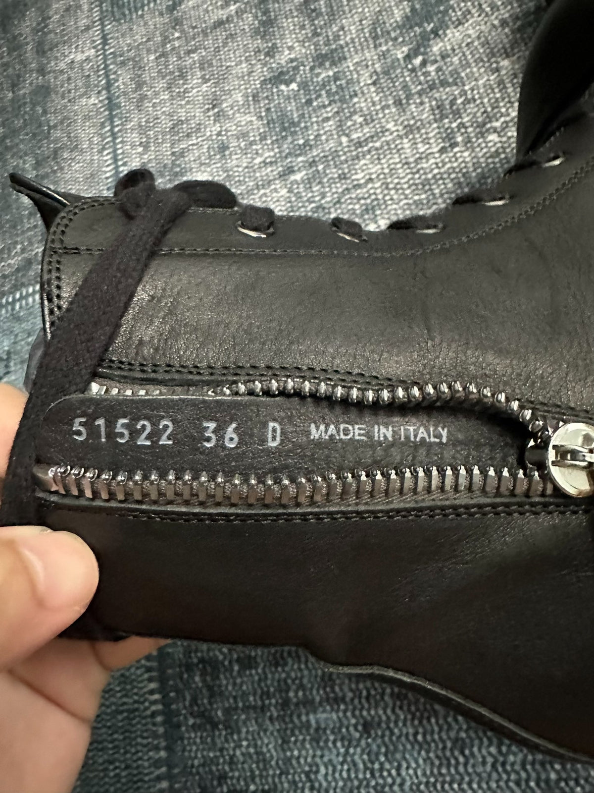 Rick Owens Black High-Top Sneakers